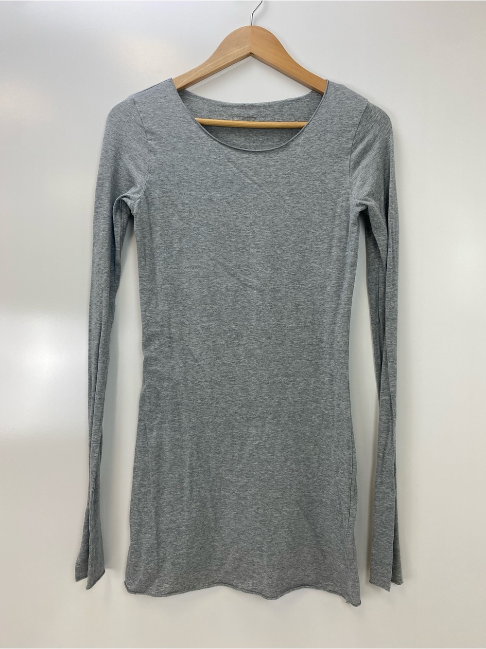 Hard Tail Gray Long Sleeve Scoop Neck Tee